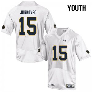 Notre Dame Fighting Irish Youth Phil Jurkovec #15 White Under Armour Authentic Stitched College NCAA Football Jersey HFY4199DR